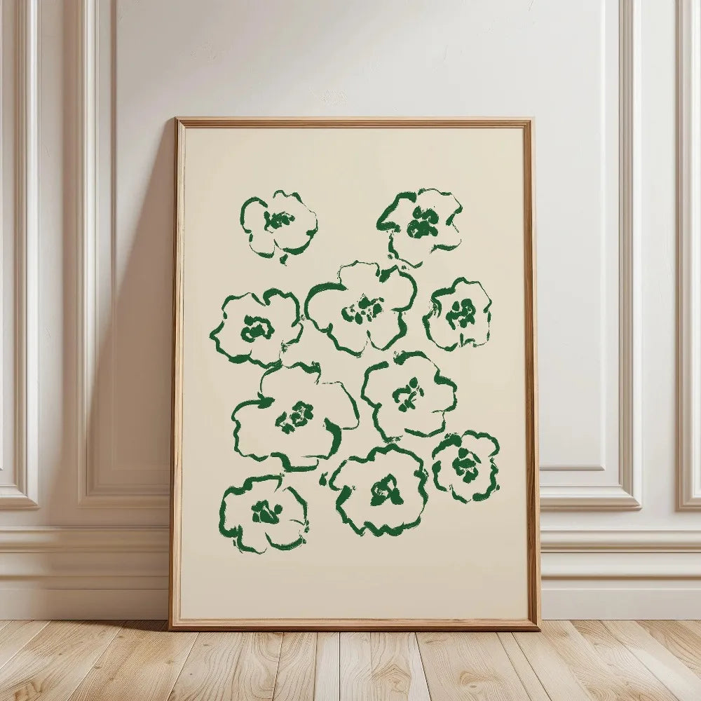 1 Frameless Retro Floral Print,Unique Creative Aesthetic Decor,Spring Decor Painting,Minimalist Wall Art,Living Room Bedroom Art