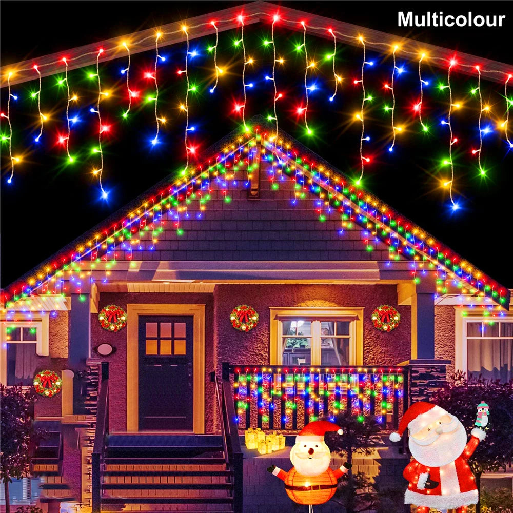 Waterproof Solar Ice Bar LED String Lights Outdoor Lamp For Wedding Party Garden Courtyard Holiday Home Furnishing Decor light
