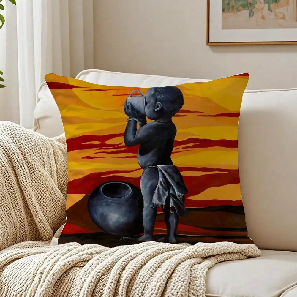 Abstract Painting African Living Cushion Cover Pillowcase Anti-dustmite living Room Sofa Decor Cushion Room