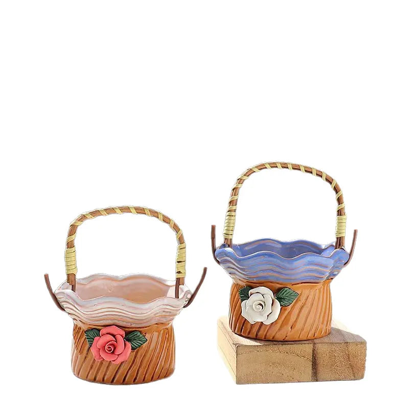 ZML Home Furnishing Simple Hanging Basket Gardening Platter Ornament