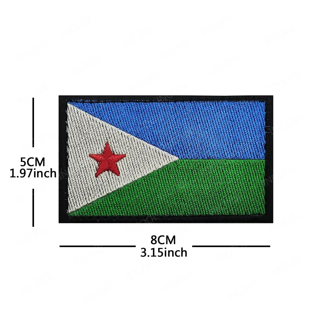 Africa National Flag Embroidered Patches Nigeria South Africa Morocco Eswatini Mauritius Armband Appliques Shoulder Flags Badges