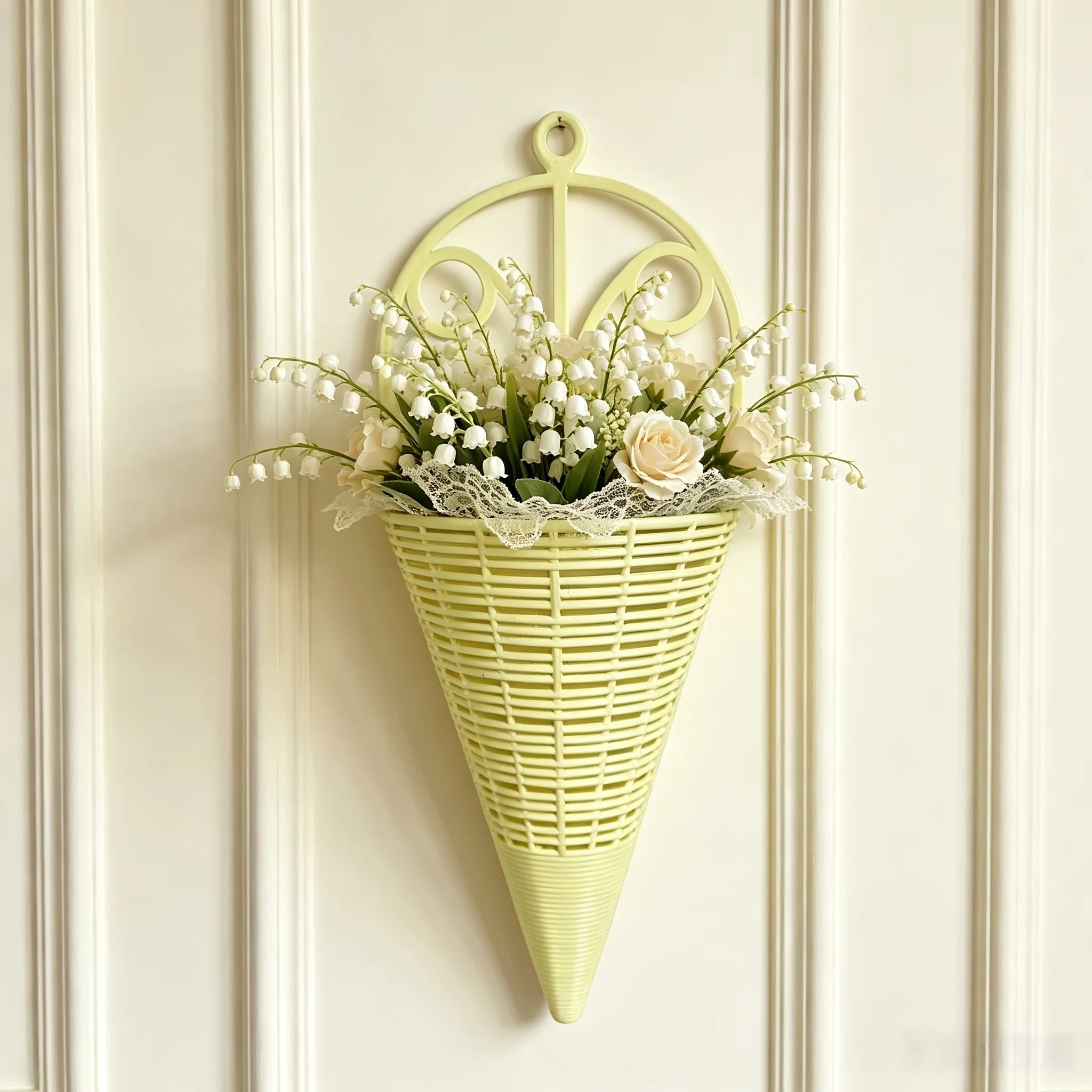 Integrated Tapered Wall Hanging Flower Basket Planter Stand For Indoor Outdoor Home Garden Decor Wall Mounted Flower Rack