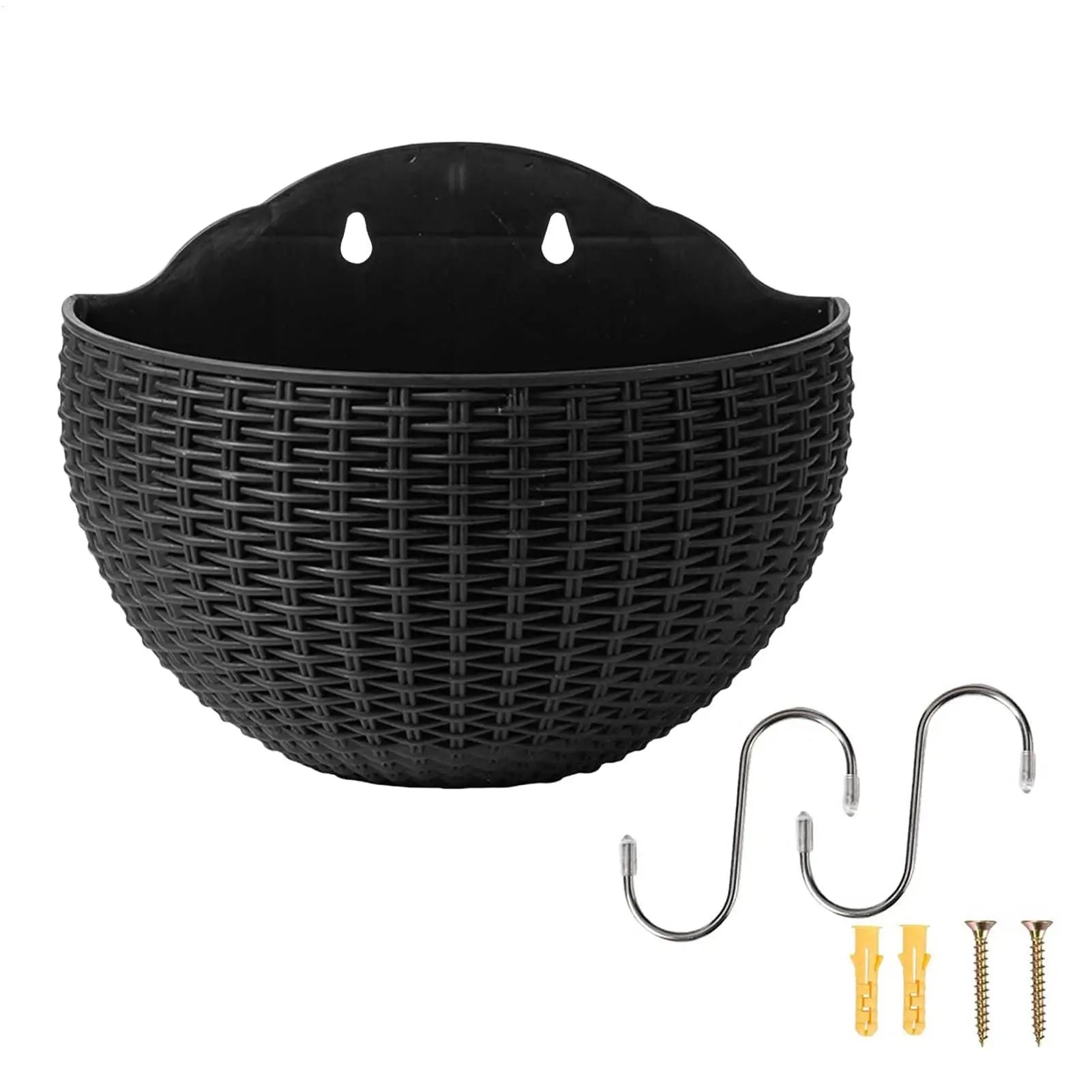 Flower Pot Exquisite Wall-mounted Plastic Wall Hanging Basket Flowerpot for Outdoor Garden Balcony Planter Bucket Home Decor