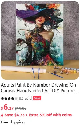 African Woman Paint By Numbers HandPainted Kit On Canvas DIY Oil Painting Set Pictures By Number Home Decoration Wall Art Gift