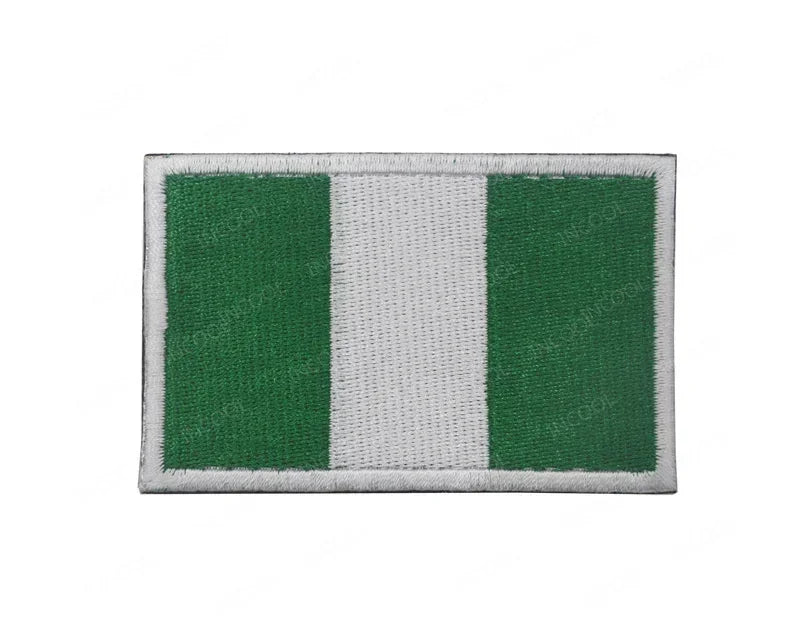 Africa National Flag Embroidered Patches Nigeria South Africa Morocco Eswatini Mauritius Armband Appliques Shoulder Flags Badges