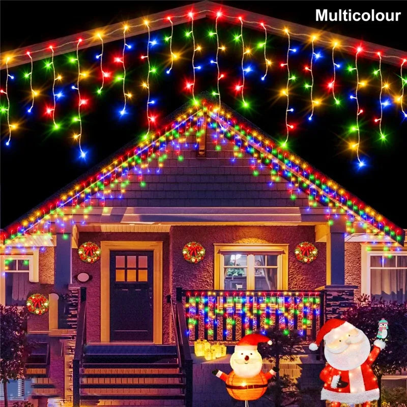 Waterproof Solar Ice Bar LED String Lights Outdoor Lamp For Wedding Party Garden Courtyard Holiday Home Furnishing Decor light