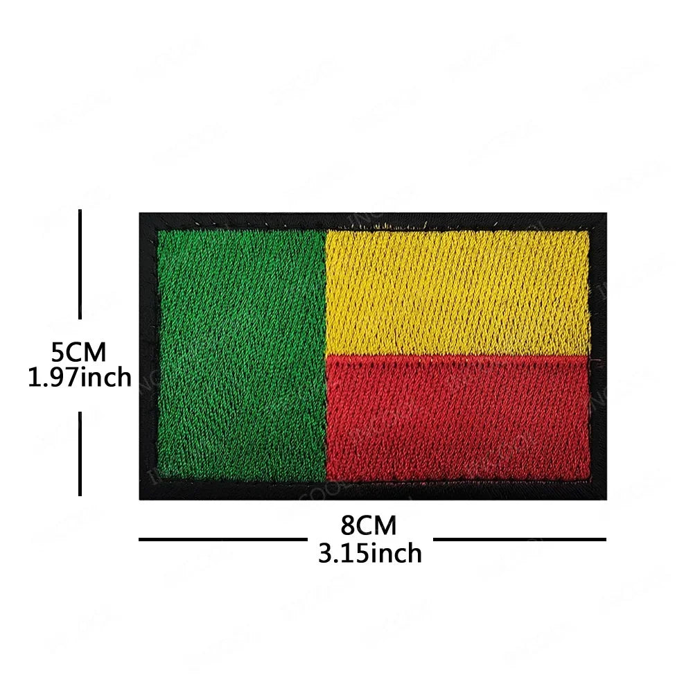 Africa National Flag Embroidered Patches Nigeria South Africa Morocco Eswatini Mauritius Armband Appliques Shoulder Flags Badges