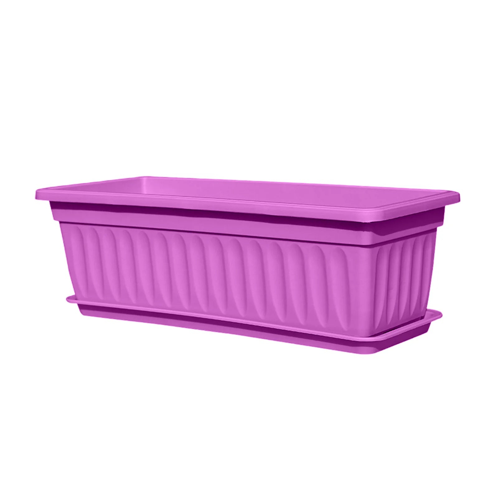 Rectangular Plastic Planter Box Multi-Color Flower Pot Versatile Gardening Container For Vegetables Herbs And Flowers