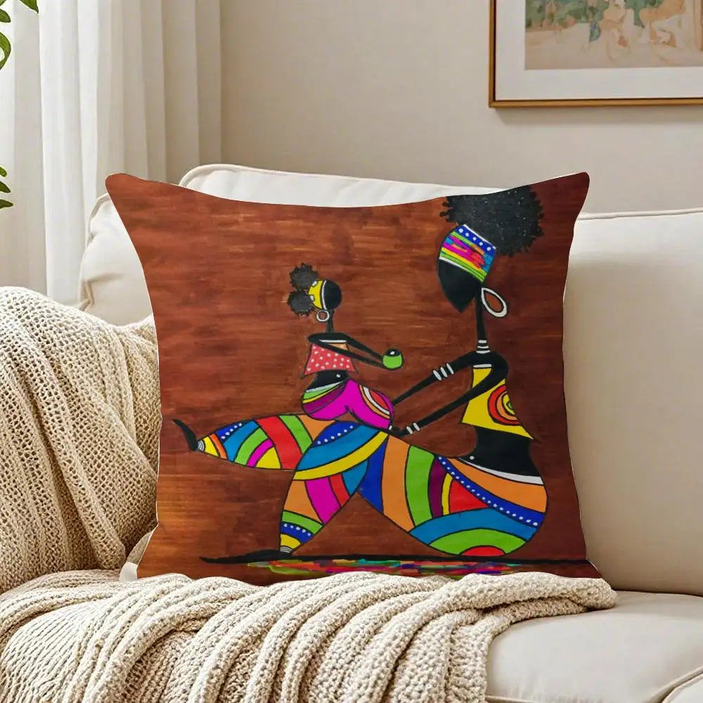 Abstract Painting African Living Cushion Cover Pillowcase Anti-dustmite living Room Sofa Decor Cushion Room