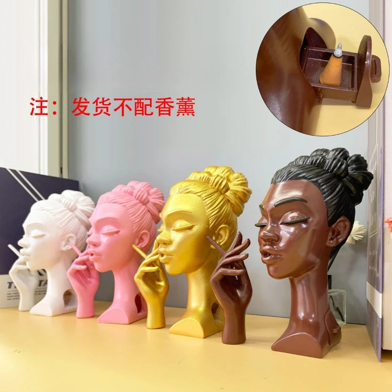 Noble Women Aromatherapy Stove Character Decor Living Room European Style Wine Cabinet Decoration Modern Crafts Home Decoration