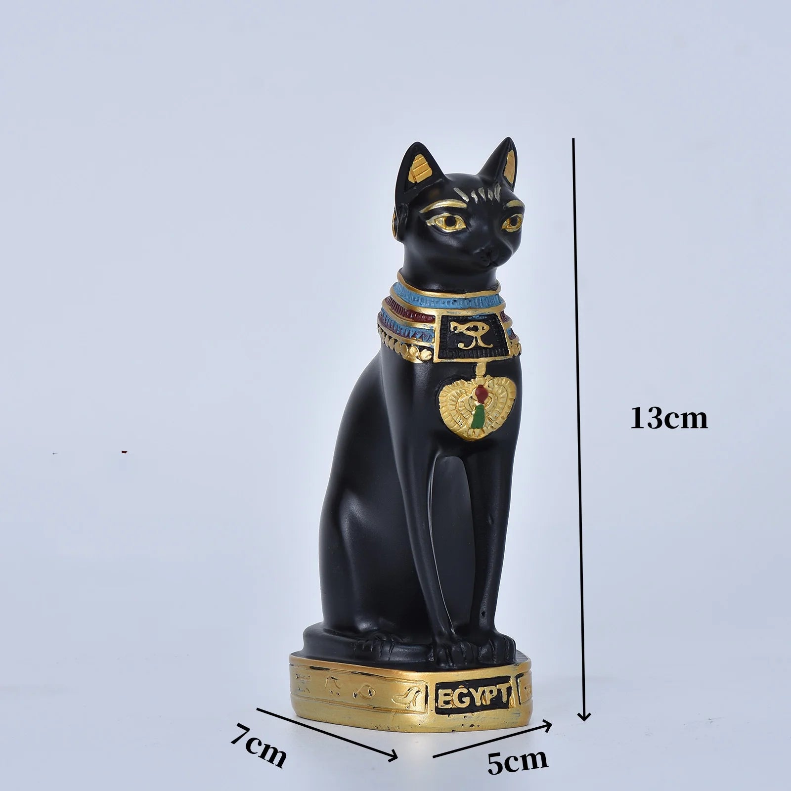 1PC Mini Cat Statue Decoration Egyptian Cat Statue Decoration Retro Cat Goddess Statue Home Garden Animal Decoration