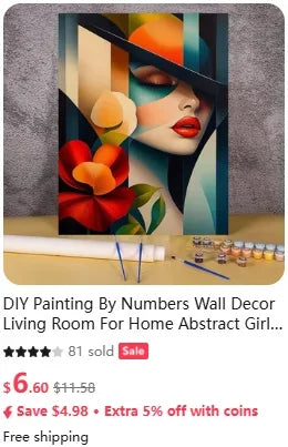 African Woman Paint By Numbers HandPainted Kit On Canvas DIY Oil Painting Set Pictures By Number Home Decoration Wall Art Gift