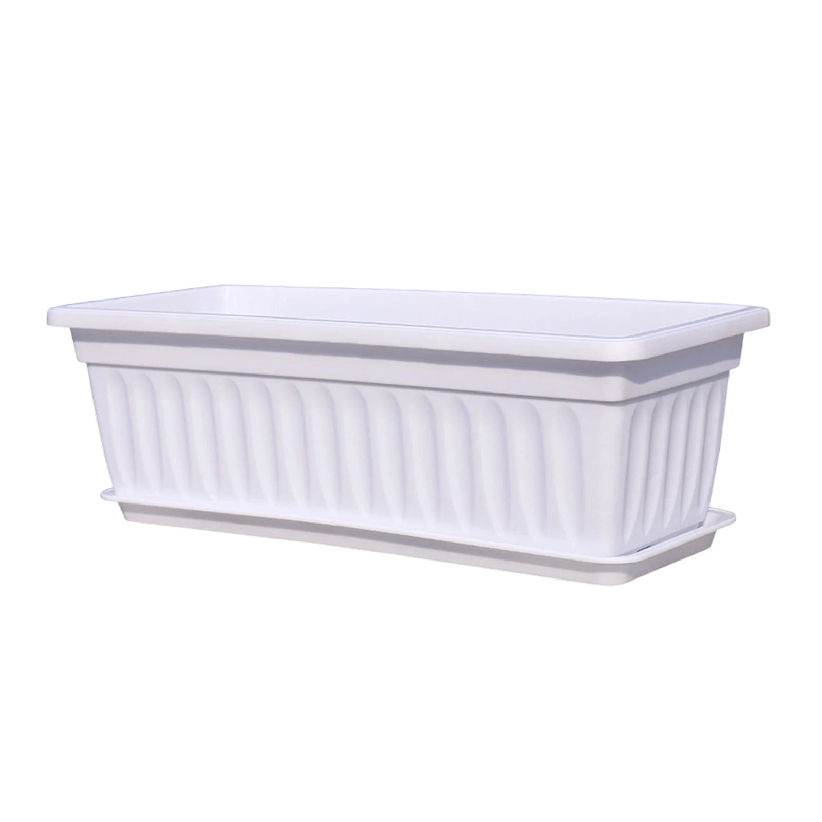 Rectangular Plastic Planter Box Multi-Color Flower Pot Versatile Gardening Container For Vegetables Herbs And Flowers