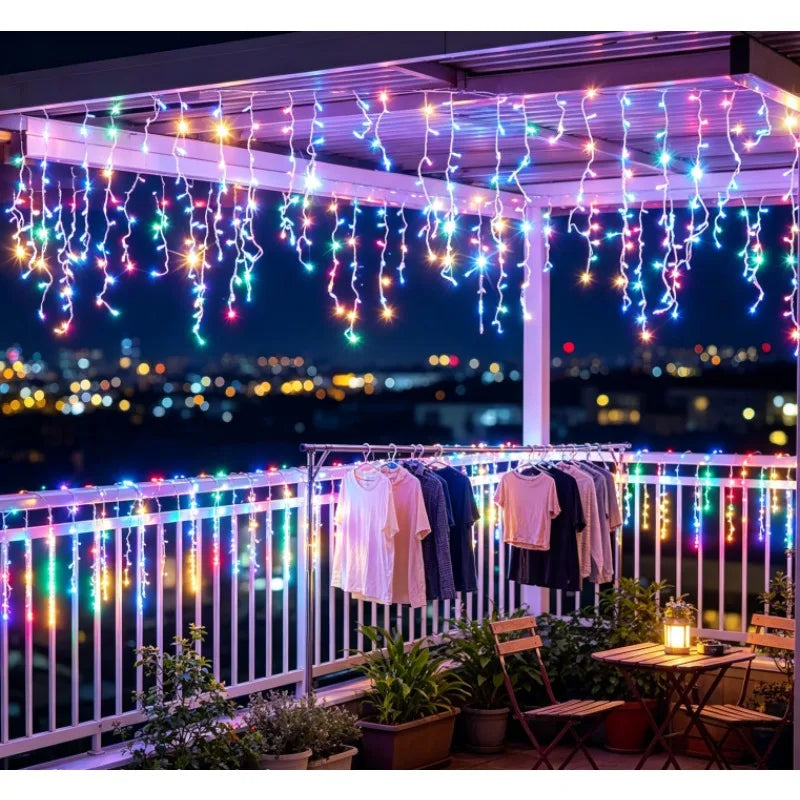 Waterproof Solar Ice Bar LED String Lights Outdoor Lamp For Wedding Party Garden Courtyard Holiday Home Furnishing Decor light