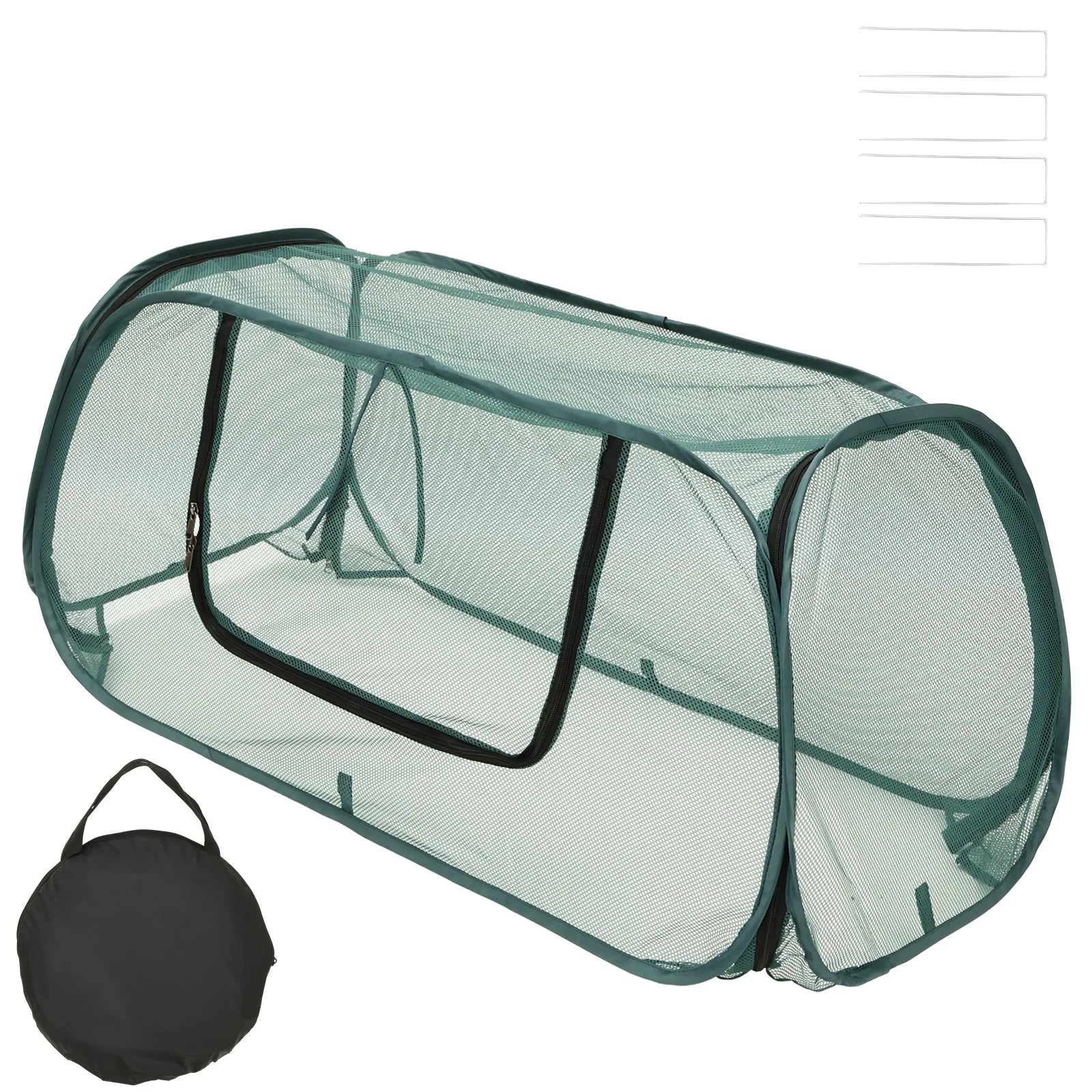 1/2Pcs Garden Bed Mesh Cover Foldable Plant Protection Netting with Stakes Pop Up Raised Flower Bed Bird Proof Net Planter Cover
