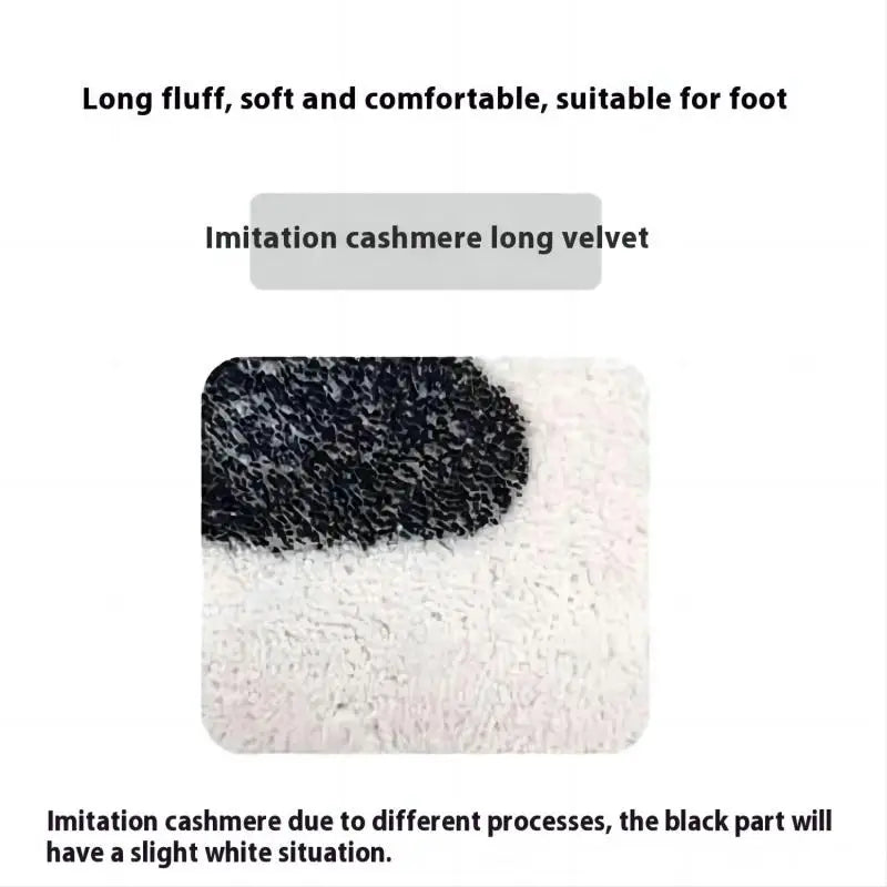 VIKAMA Alphabet Shaped Faux Sheep Velvet Carpet Soft Non-Slip Bathroom Floor Mats Bedroom Kitchen Rugs Home Decoration