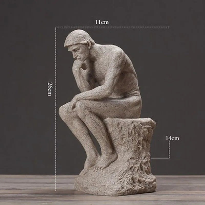 Nordic Thinker Character Ornaments Decor Advanced Intelligent Ancient Greek Abstract Retro Huamn Statues Home Table Accessoriess