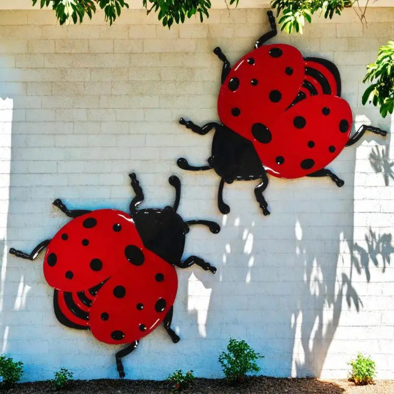 New 1/3pcs Iron Bees Ladybugs Butterflies Wall Decor Garden Decoration Outdoor Indoor Metal Craft Vibrant Home Furnishings