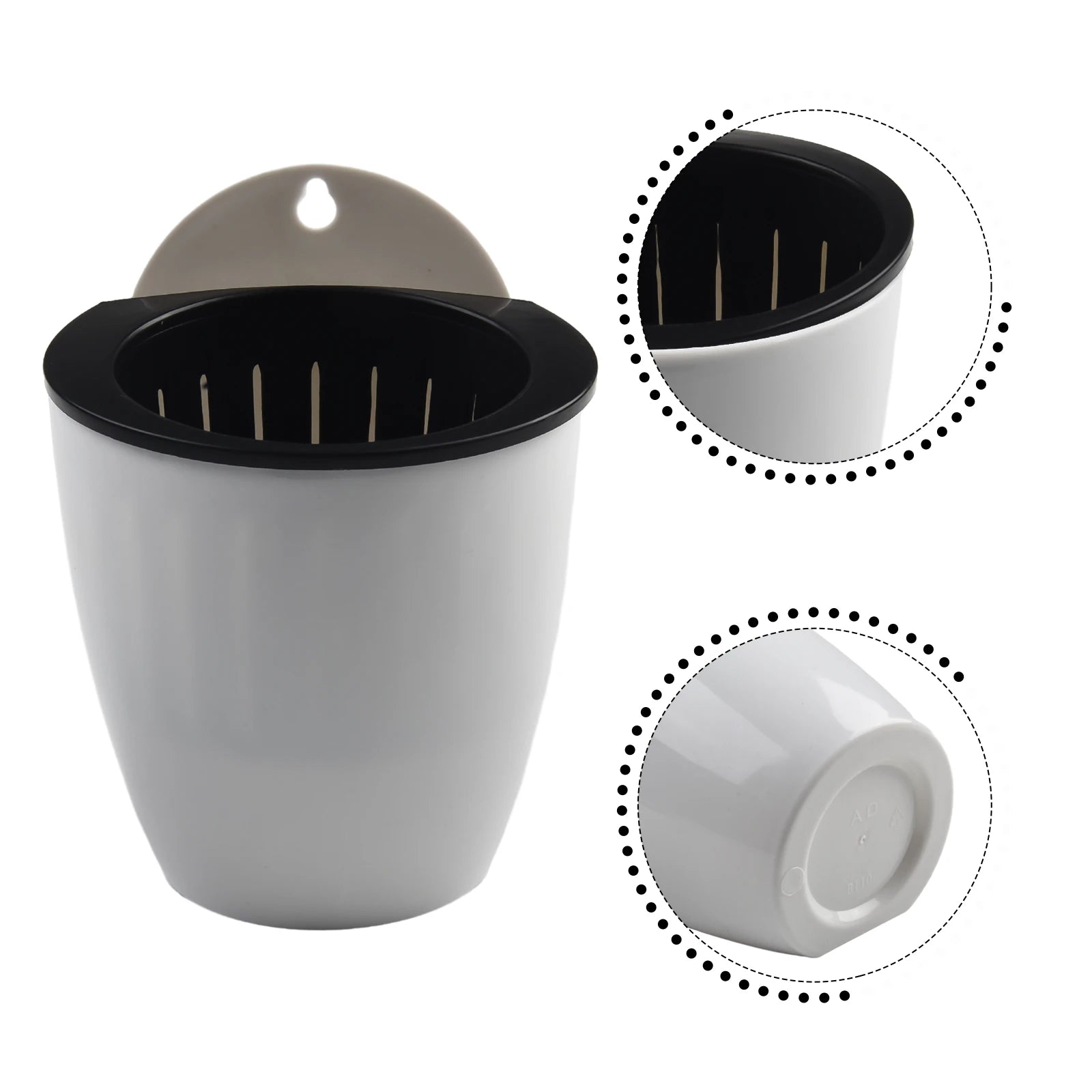Wall-mounted Flower Pot Automatic Water-absorbing Plastic Green Dill Soil Or Hydroponics System Pot For Wall Balcony Flower Pot
