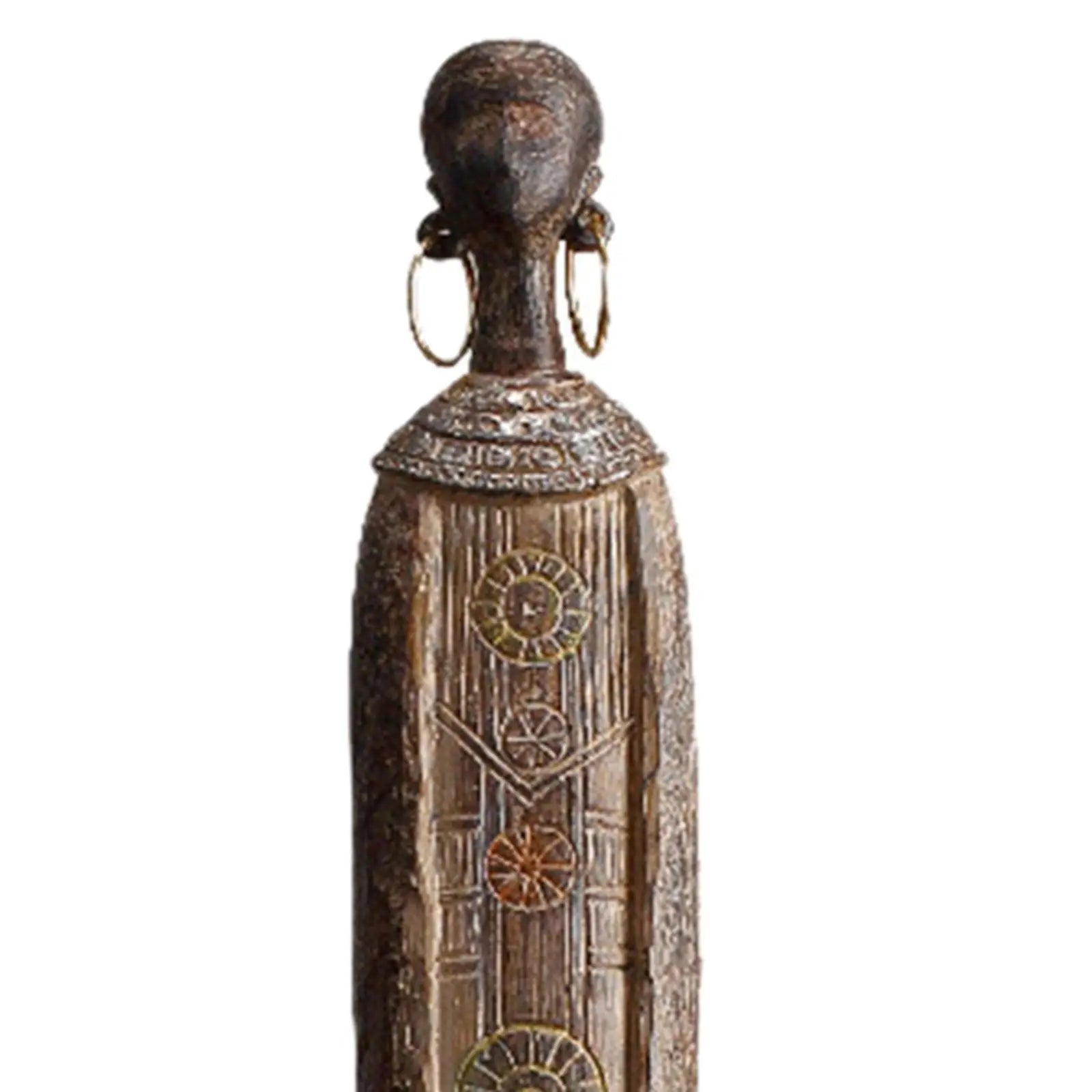 African Statue Sculpture Resin Figurines Women Girl for Home Cabinet Hotel