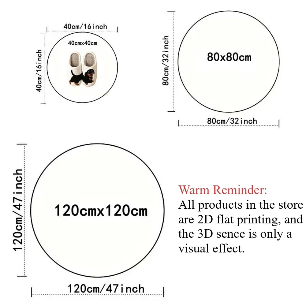Colorful Circle Boho Round Rug Bedroom Hallway Living Room Area Rug 1/2/3pcs Laundry Floor Carpet Bathroom Entrance Doormat
