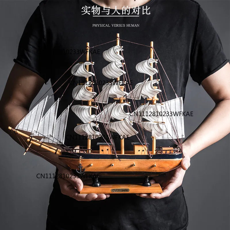 Home creative craft decoration sailboat model wine cabinet room bedroom living room smooth sailing desktop small ornament
