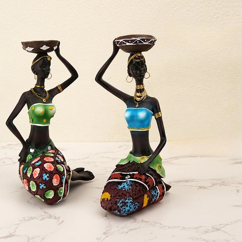Resin Candle Holder Decoration Creative Black Candle Holder Home Entrance Decoration