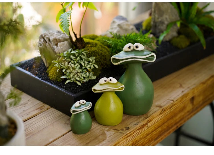 Cartoon Creative Big Mouth Frog Garden Balcony Desktop Decoration Rural Home Furnishings Creative Fashion Decoration Toys