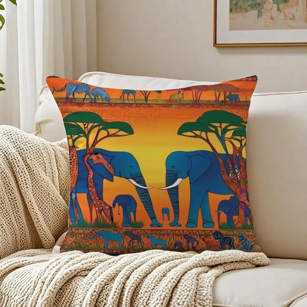 Abstract Painting African Living Cushion Cover Pillowcase Anti-dustmite living Room Sofa Decor Cushion Room