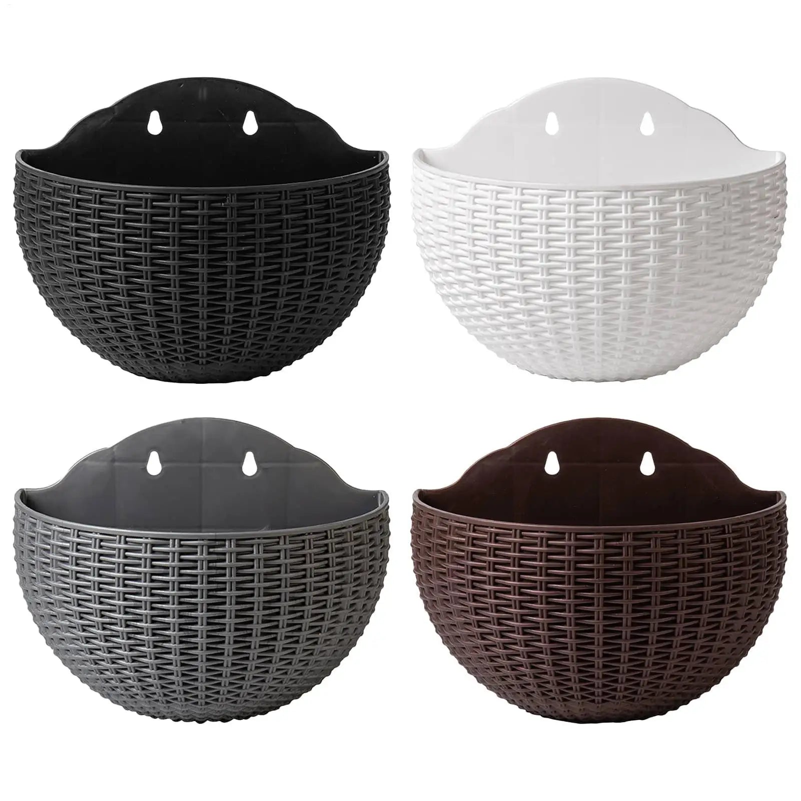 Flower Pot Exquisite Wall-mounted Plastic Wall Hanging Basket Flowerpot for Outdoor Garden Balcony Planter Bucket Home Decor