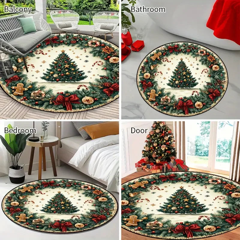 Colorful Circle Boho Round Rug Bedroom Hallway Living Room Area Rug 1/2/3pcs Laundry Floor Carpet Bathroom Entrance Doormat