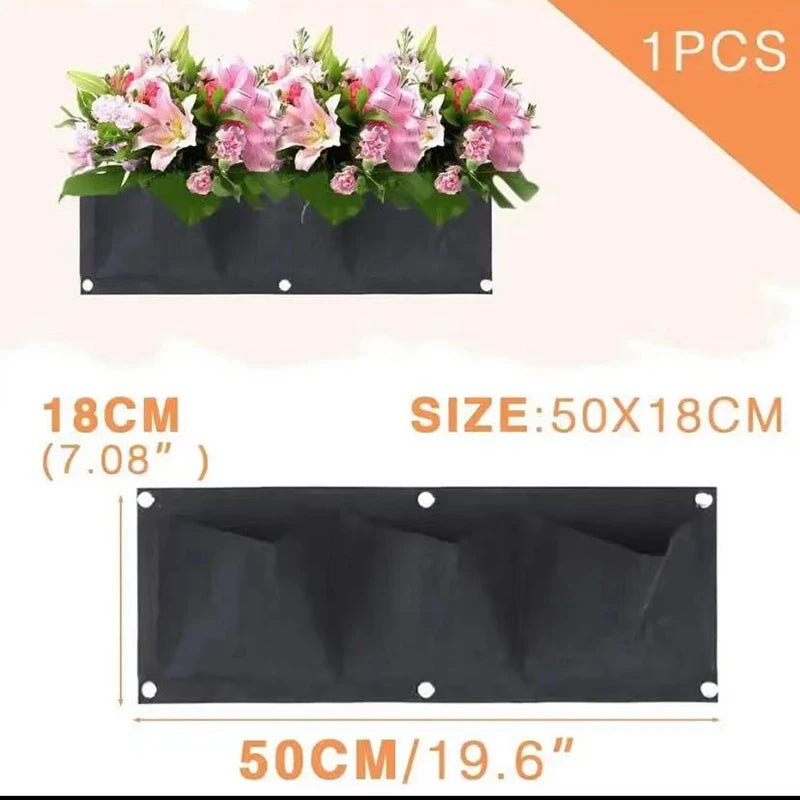 NEW Wall Hanging Pockets Planting Bags Flower Pot Home Garden Grow Bag Garden Planter Vertical Suculentas Plant Pot Home Decor