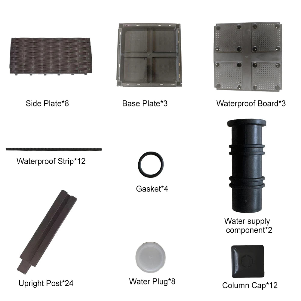 Plastic Planting Container with Drainage Holes Raised Bed Elevated Propagation Box for Gardening Vegetables Fruits Flowers Herbs