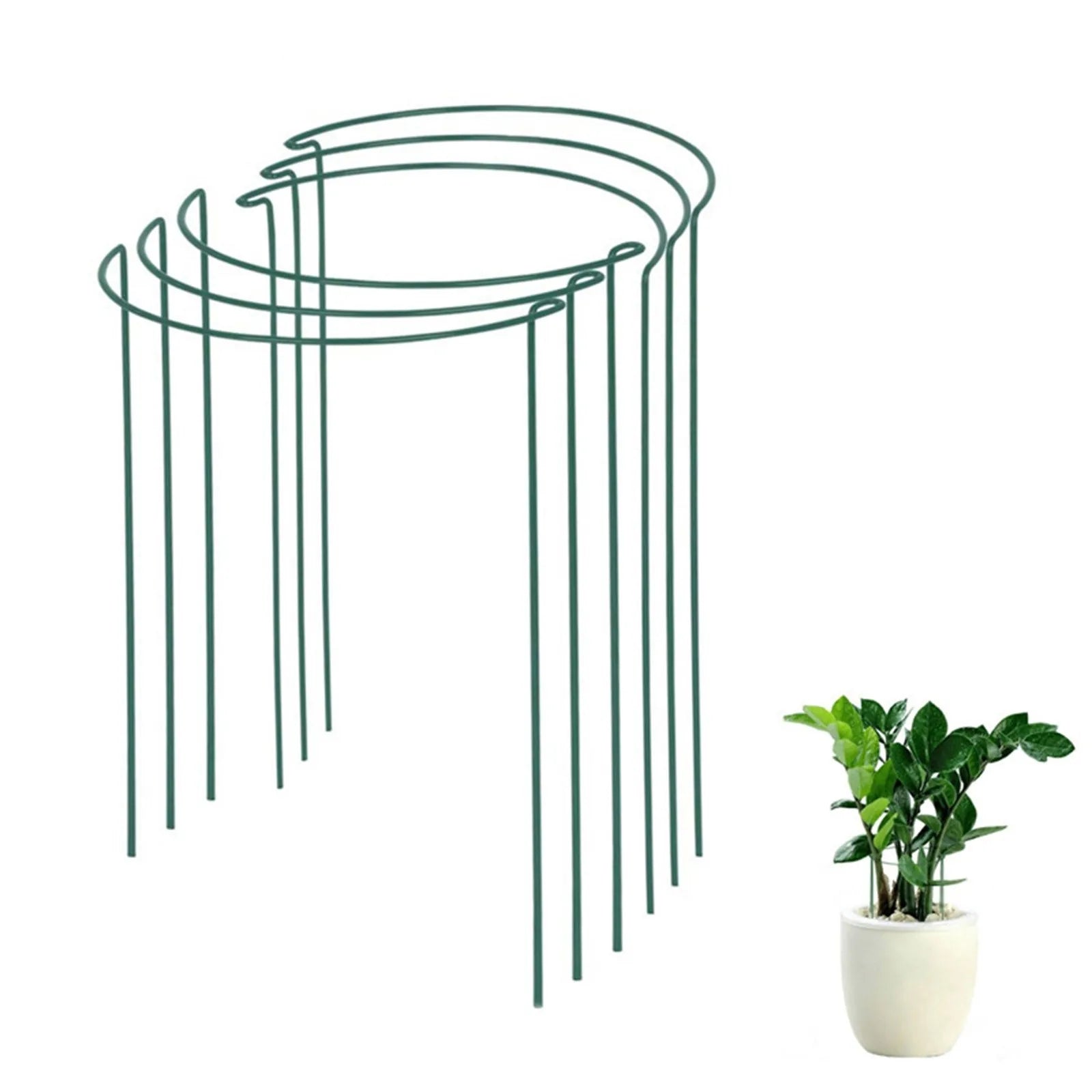 6pcs Plant Support Stake Metal Ring Cage for Vegetable Growing Adjustable Stand Support For Flowers Plants Home Gardening Tools