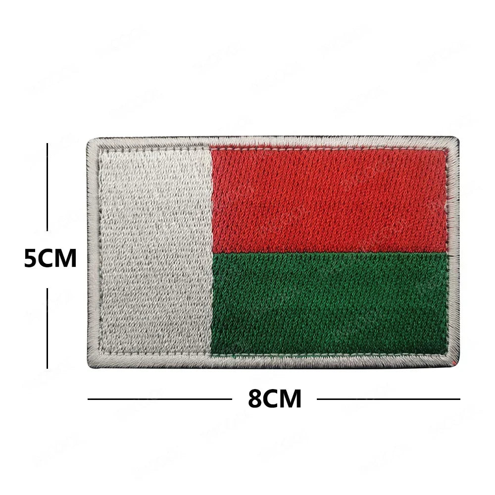 Africa National Flag Embroidered Patches Nigeria South Africa Morocco Eswatini Mauritius Armband Appliques Shoulder Flags Badges