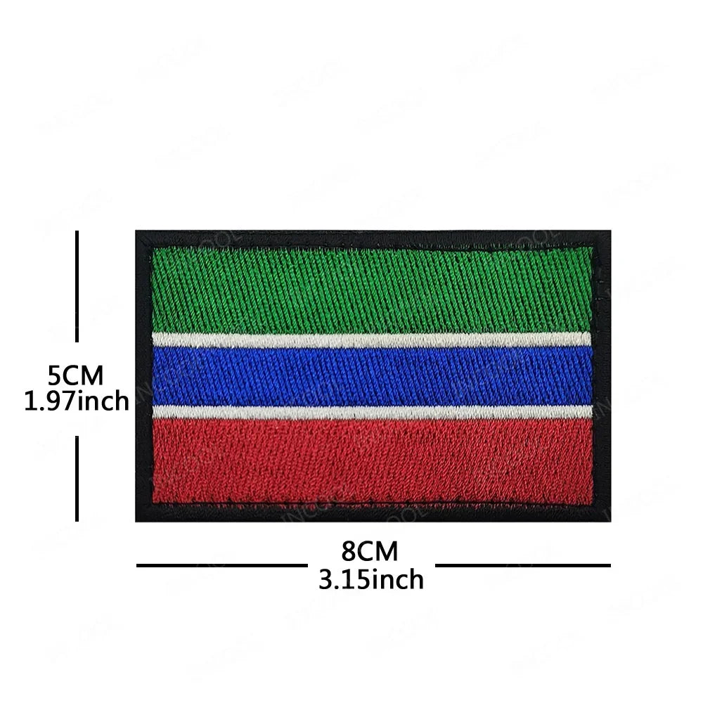 Africa National Flag Embroidered Patches Nigeria South Africa Morocco Eswatini Mauritius Armband Appliques Shoulder Flags Badges