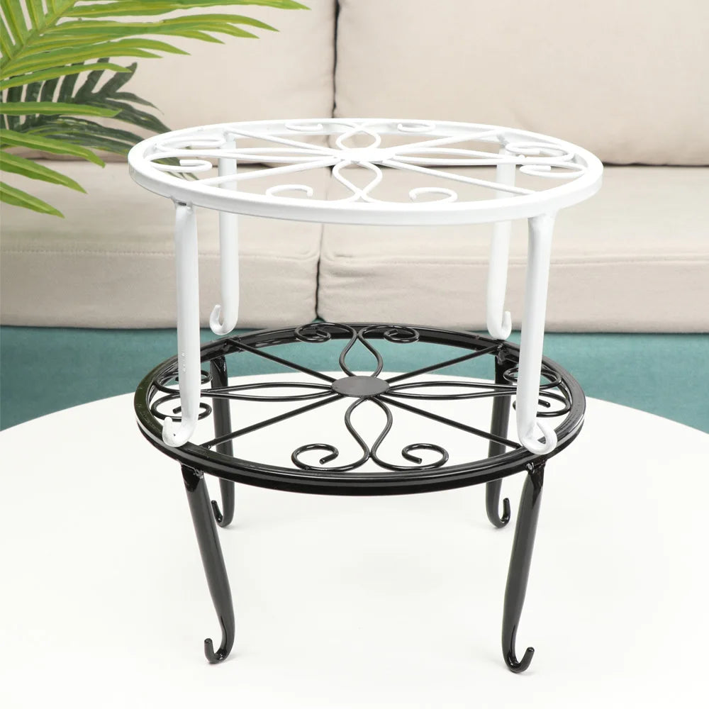 Metal Potted Plant Stands with Saucer for Indoor and Outdoor Plants 9 inches Flower Pot Planter Holder Flower Pot Stand
