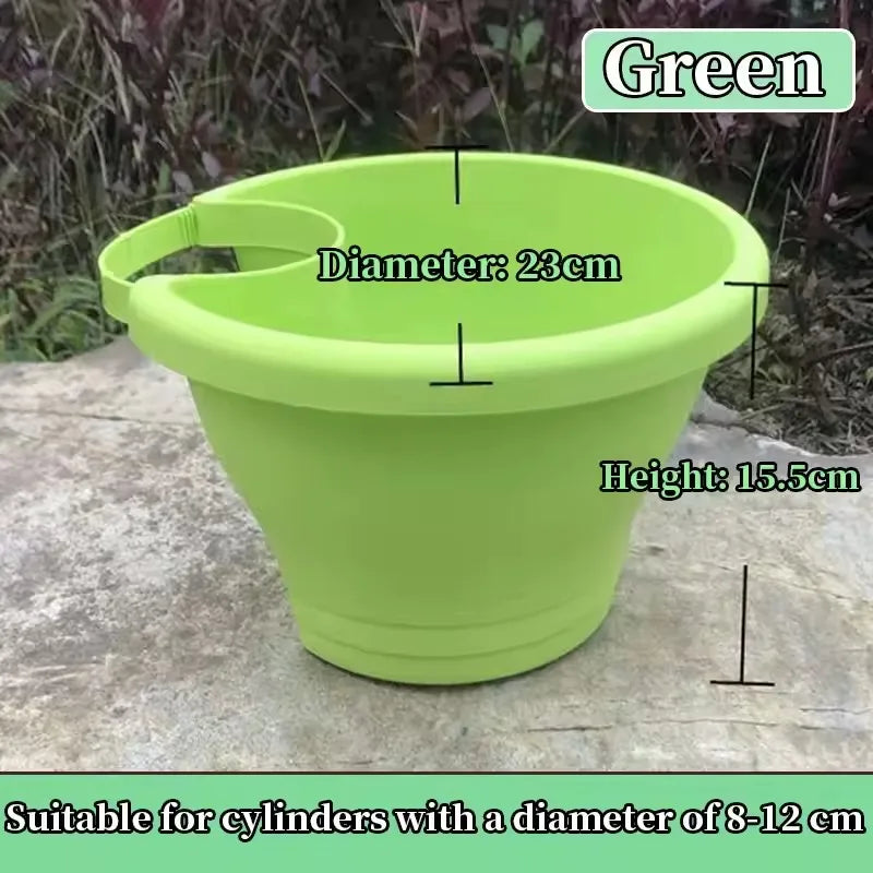 Hanging Flower Pot Creative Basket Storage Gutter Downspout Flowerpot Indoor Useful Railing Hanging Planter Plastic Flower Pot