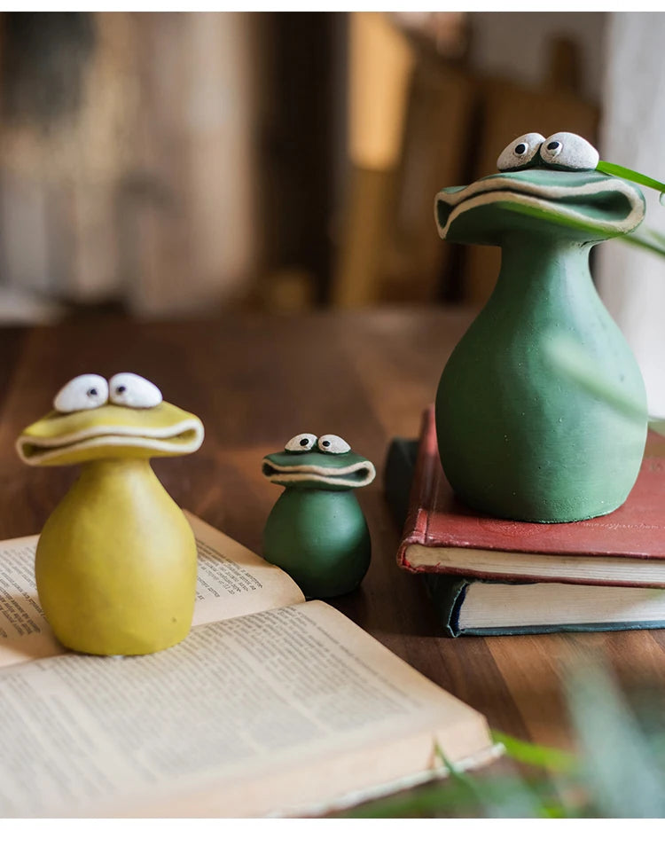 Cartoon Creative Big Mouth Frog Garden Balcony Desktop Decoration Rural Home Furnishings Creative Fashion Decoration Toys