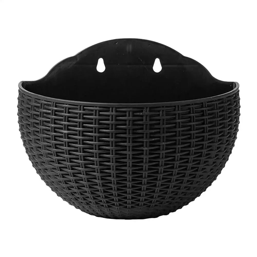 Semi-circular Flower Pot Wall-mounted No-punching Flower Basket Garden Planter Bucket Hanging Basket Flowerpot For Home Decor
