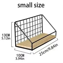 1pc Creative Wall Mounted Shelves, Bedroom Iron Wall Hanging Storage Shelves, Storage Baskets, Hanging Shelves, Home Furnishings