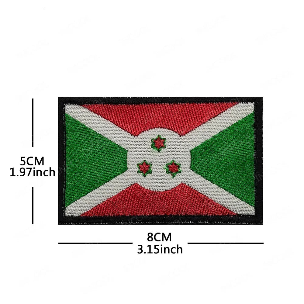 Africa National Flag Embroidered Patches Nigeria South Africa Morocco Eswatini Mauritius Armband Appliques Shoulder Flags Badges