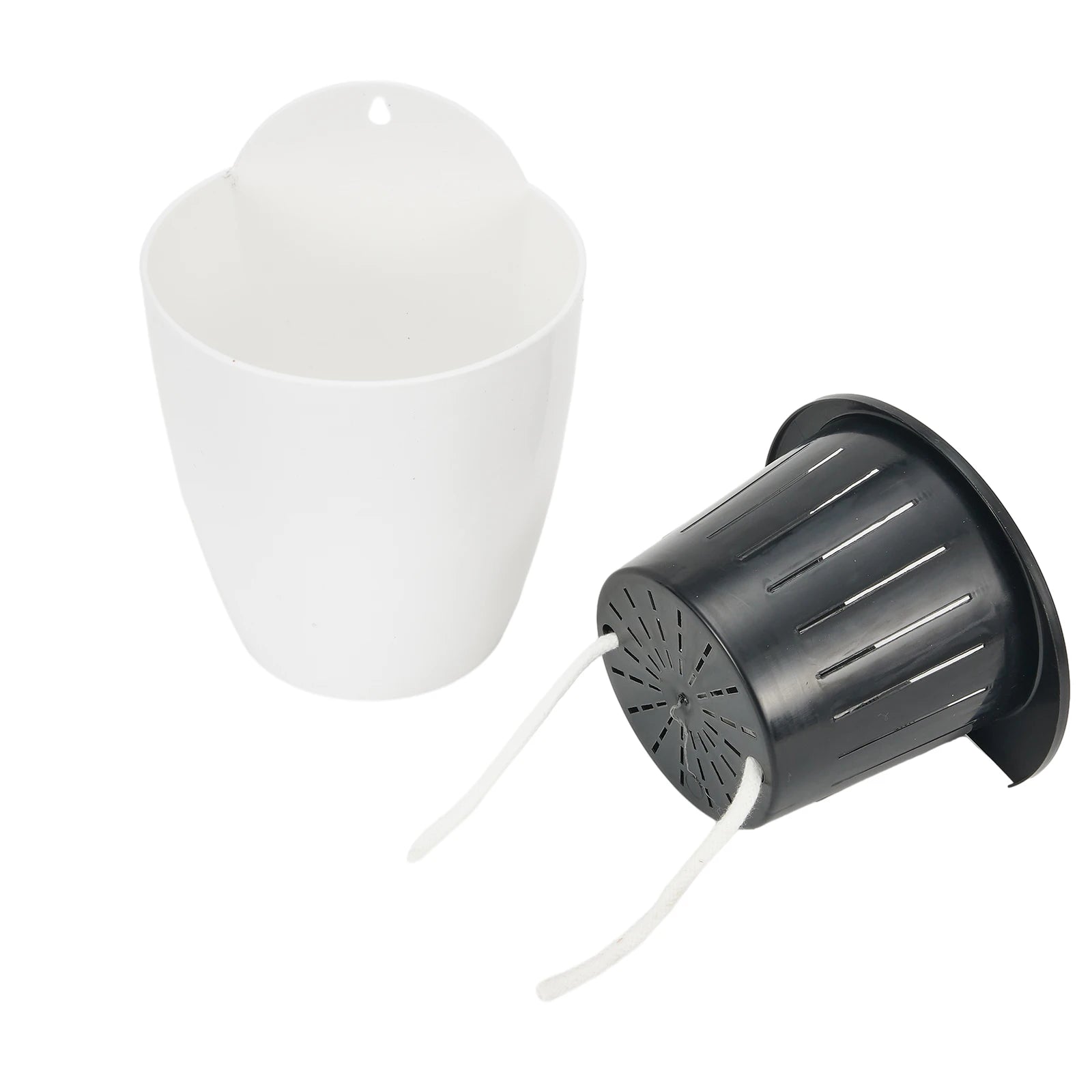 Wall-mounted Flower Pot Automatic Water-absorbing Plastic Green Dill Soil Or Hydroponics System Pot For Wall Balcony Flower Pot