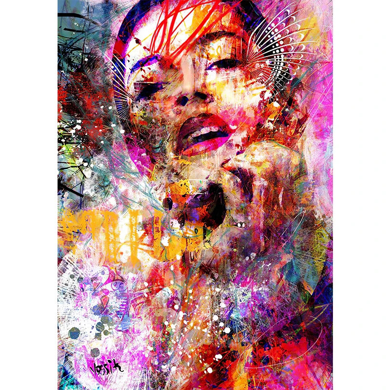 Modern Abstract Woman Face Wall Art Canvas Painting Graffiti Posters and Prints Girl Portrait Street Pop Art Pictures Home Decor