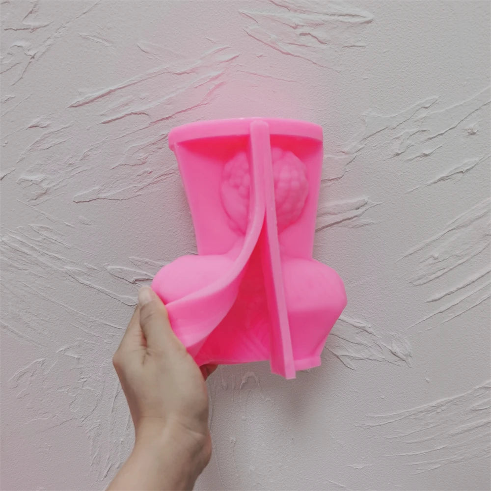 Afro Women Candle Mold African Female Goddess Bust Silicone Molds Beautiful Woman Wax Mold Home Decor