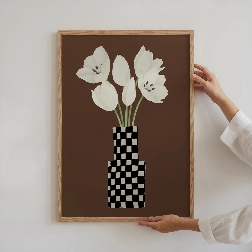 1 Frameless Retro Floral Print,Unique Creative Aesthetic Decor,Spring Decor Painting,Minimalist Wall Art,Living Room Bedroom Art