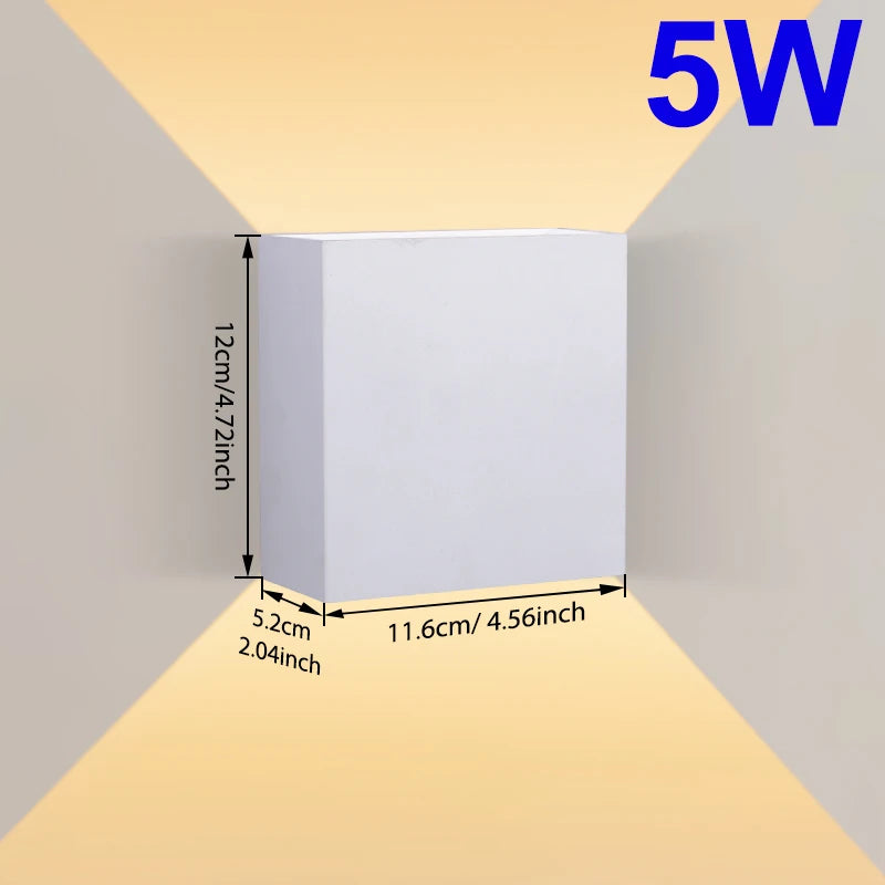 Waterproof 6W 10W indoor outdoor Led Wall Lamp modern ABS Home Furnishing decoration lighting Led Garden Porch Light AC85V-220V
