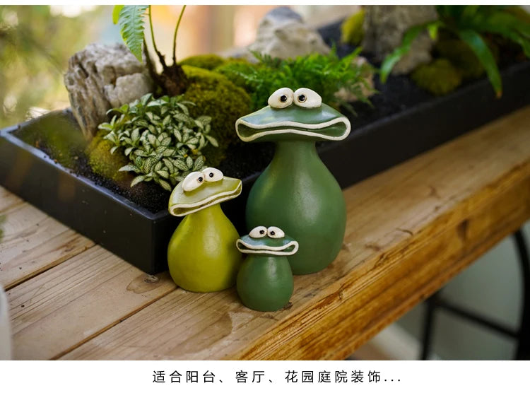 Cartoon Creative Big Mouth Frog Garden Balcony Desktop Decoration Rural Home Furnishings Creative Fashion Decoration Toys
