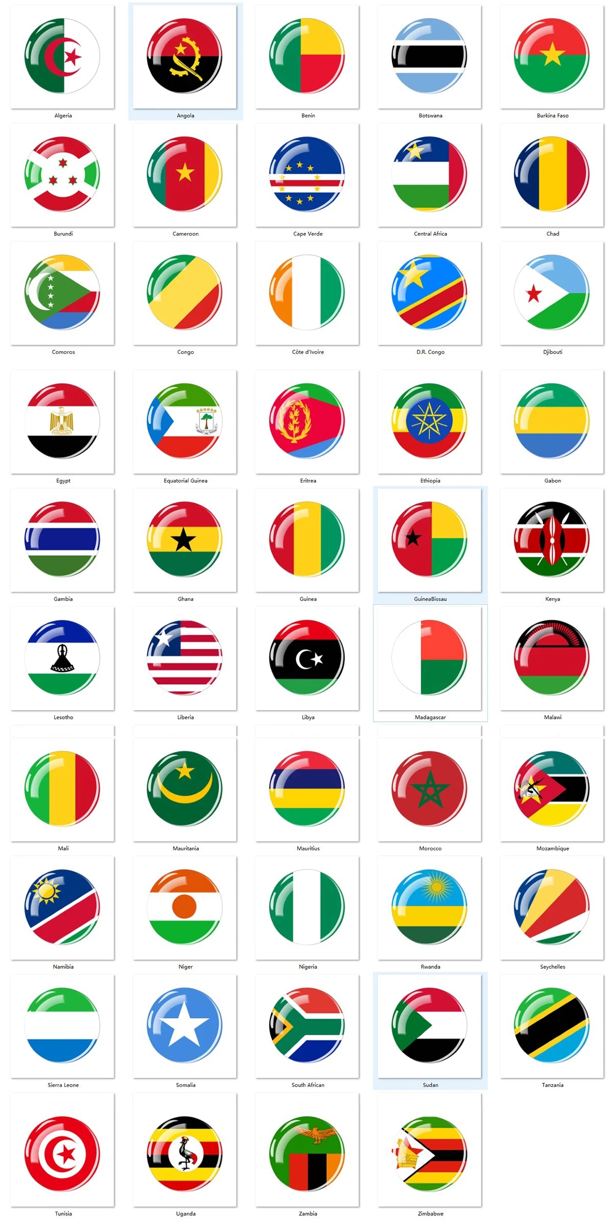 African National Flags Keychain Africa Country Algeria South African Morocco Egypt Nigeria Flag Glass Key Chain Patriot Gift