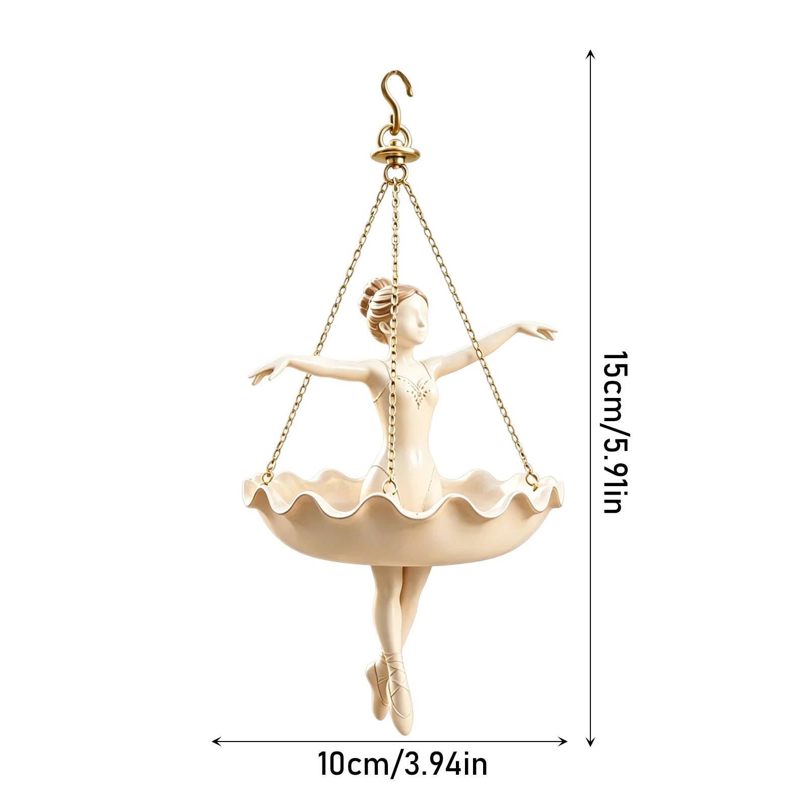Novelty Ballerina Shaped Planter Family Exquisite Ruffled Trim Hanging Plant Pot Family Indoor Outdoor Decorative Flower Holder